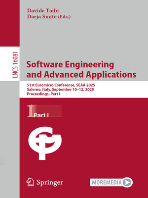 cover image of Software Engineering and Advanced Applications
